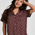 Pyjama Jacket Satin, Brown