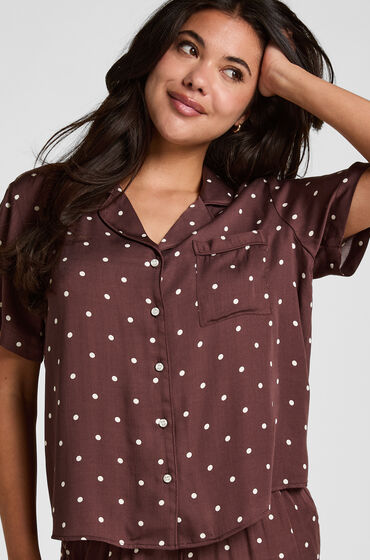 Hunkemöller Pyjama Jacket Satin Brown