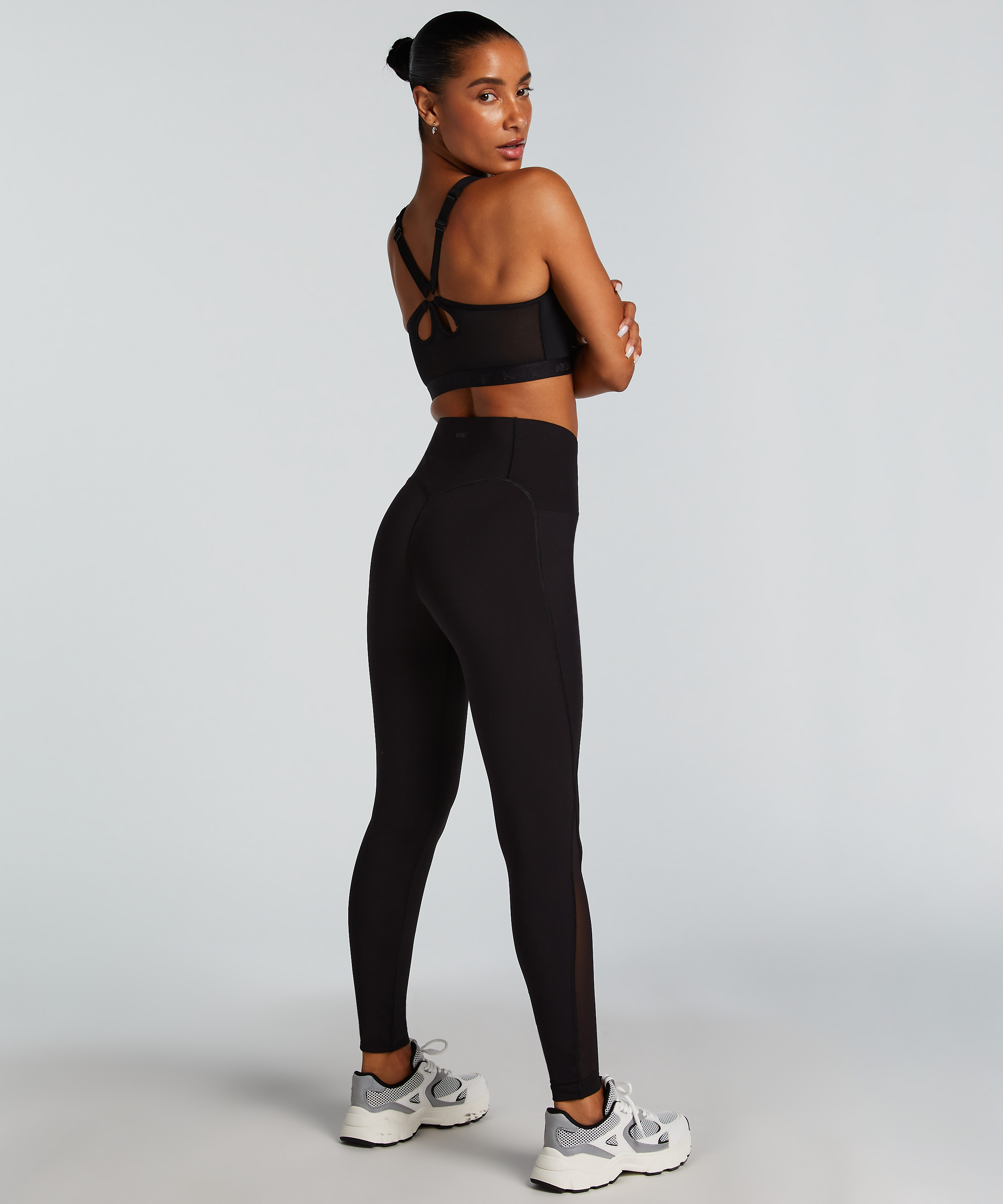 HKMX High waisted sport legging level Boost, Black, main