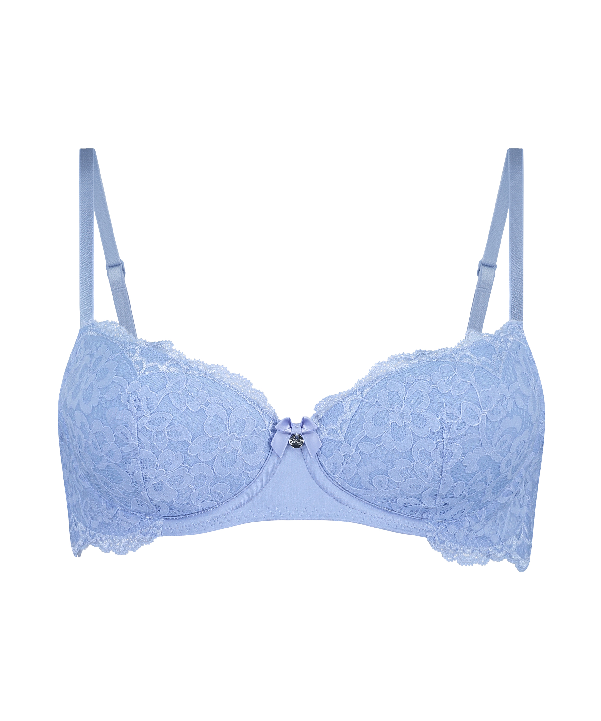 Marine Padded Underwired Bra, Blue, main