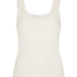 Singlet Rib Jersey Lace, White