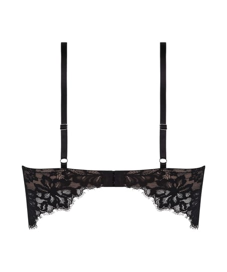 Isabella Padded Underwired Longline Bra, Black