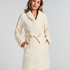 Fleece Bathrobe, White