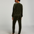 Petite Velours Jogging Bottoms, Green