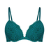 Rose padded push-up bra, Green