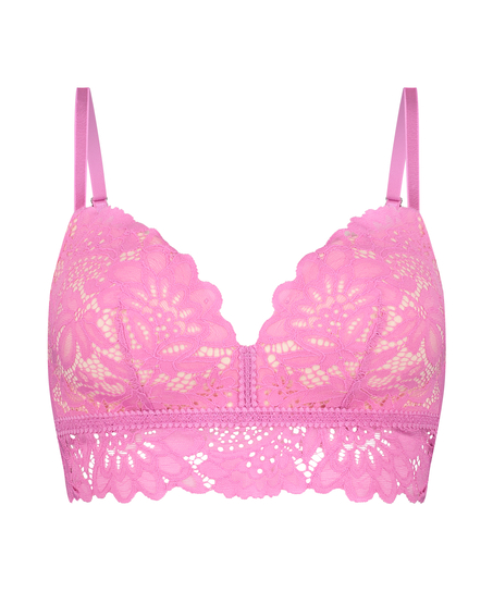 Shiloh Padded Longline Non-Underwired Bra , Pink