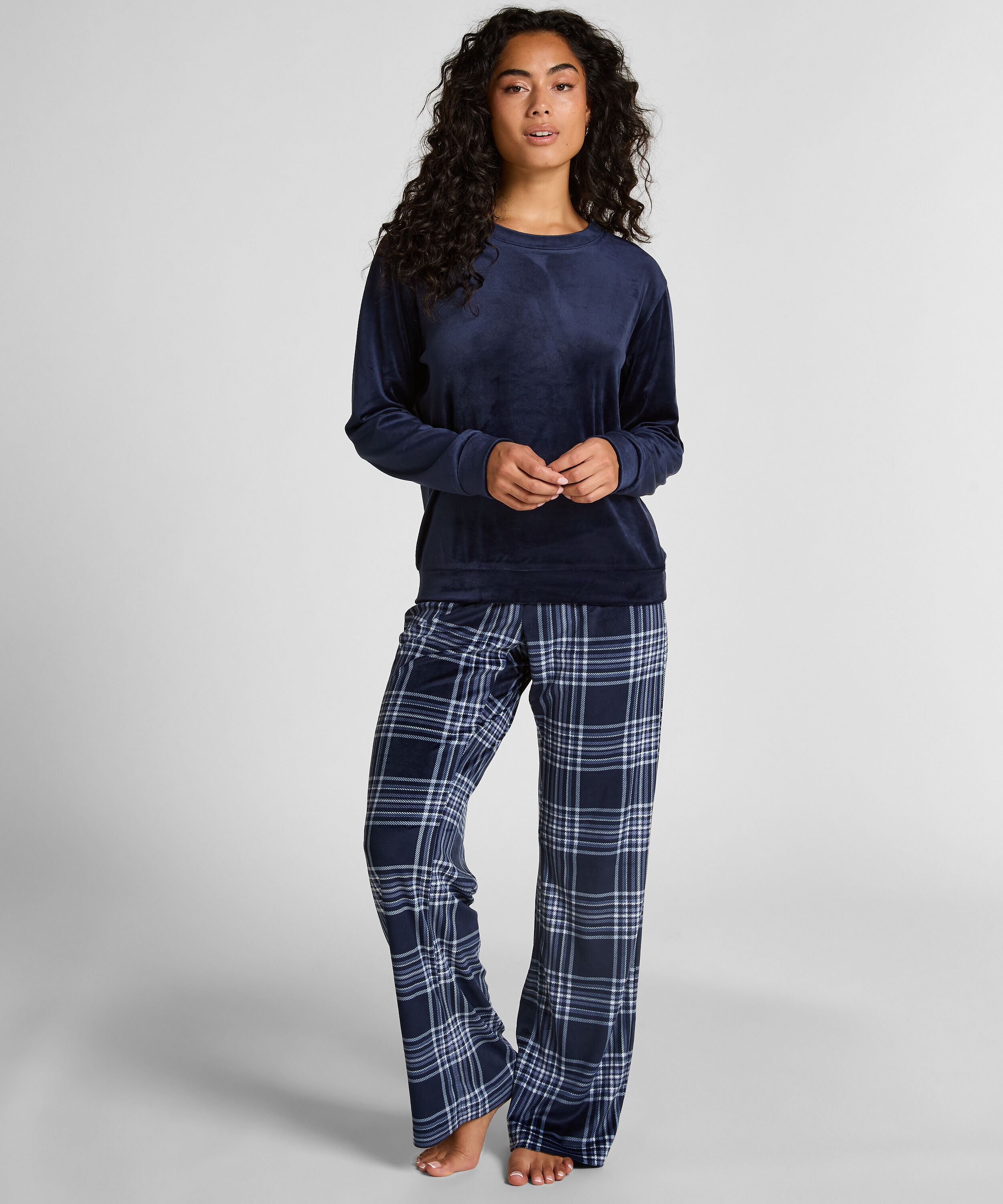 Velvet Pyjama Set, Blue