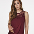 Jersey Lace Top, Red