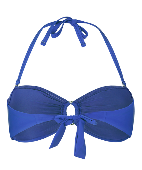 Luxe Bandeau Bikini Top, Blue