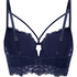 Isabella Padded Underwired Longline Bra, Blue