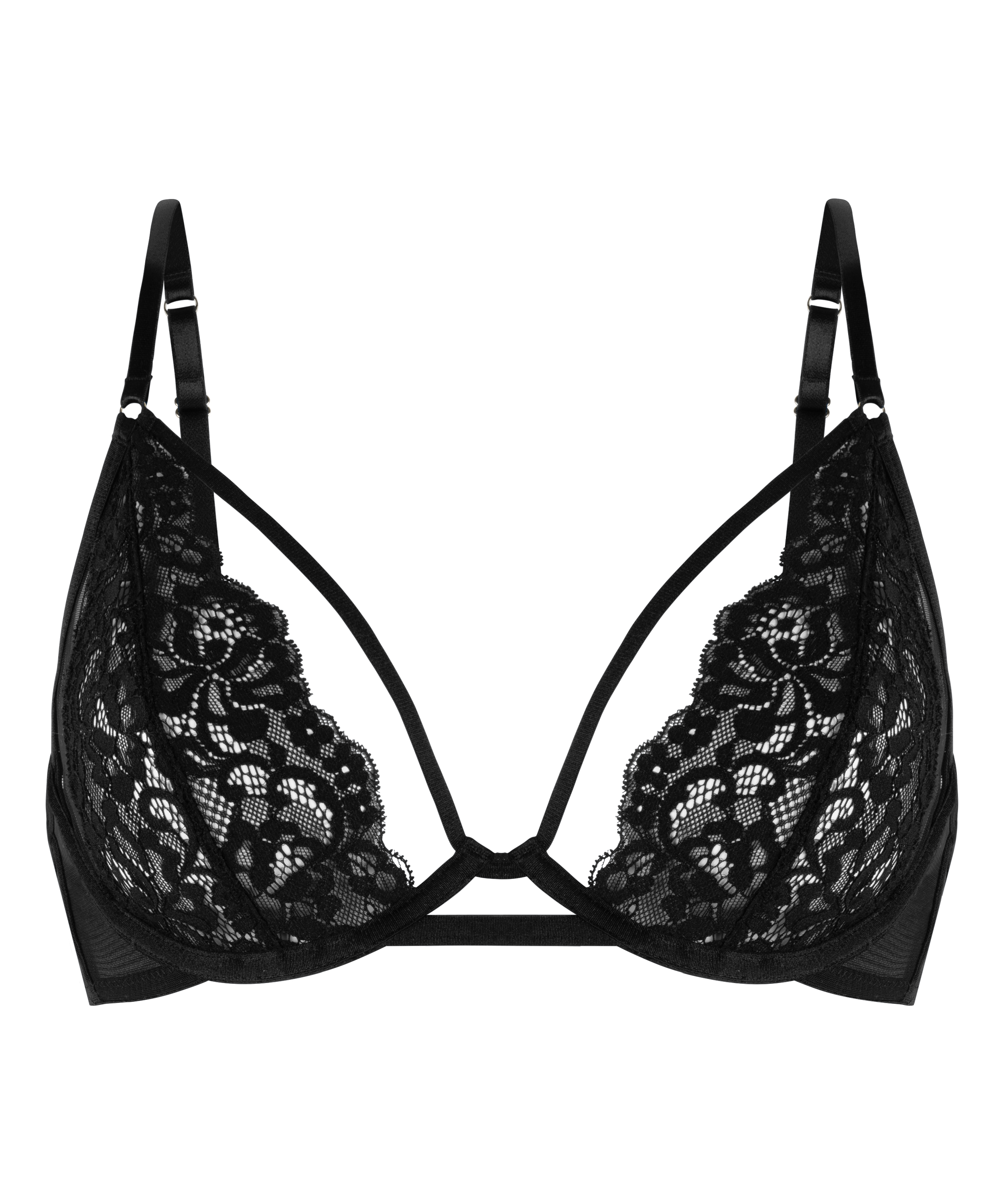 Cinnamon Non-Padded Underwired Bra, Black, main