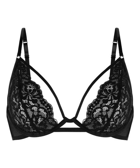 Cinnamon Non-Padded Underwired Bra, Black