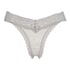 Cotton extra low thong, Gray