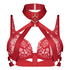 Clementine Unpadded Longline Underwired Bra, Red