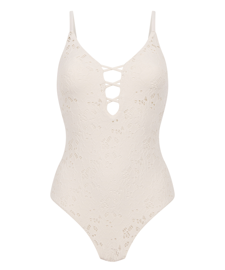 Crochet Bathingsuit, White
