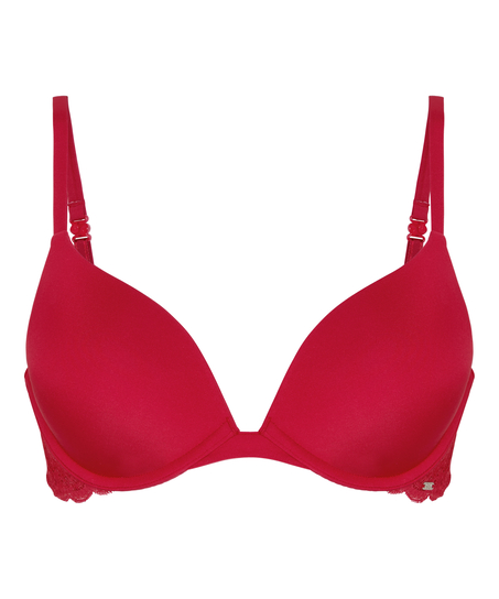 Angie Padded Underwired Push-Up Bra, Red