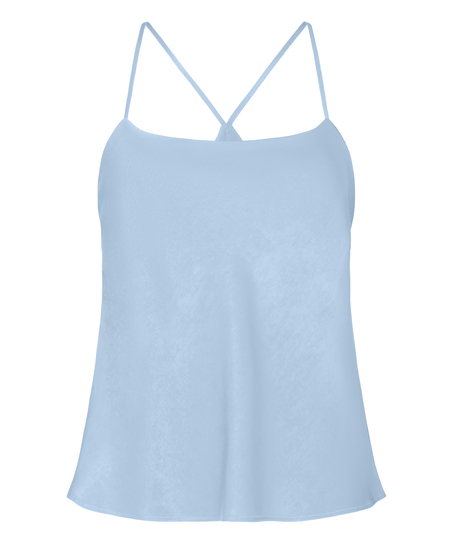 Ayla Satin Cami Top, Blue