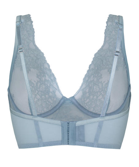 Non-Padded Underwired Longline Bra Rosie, Blue