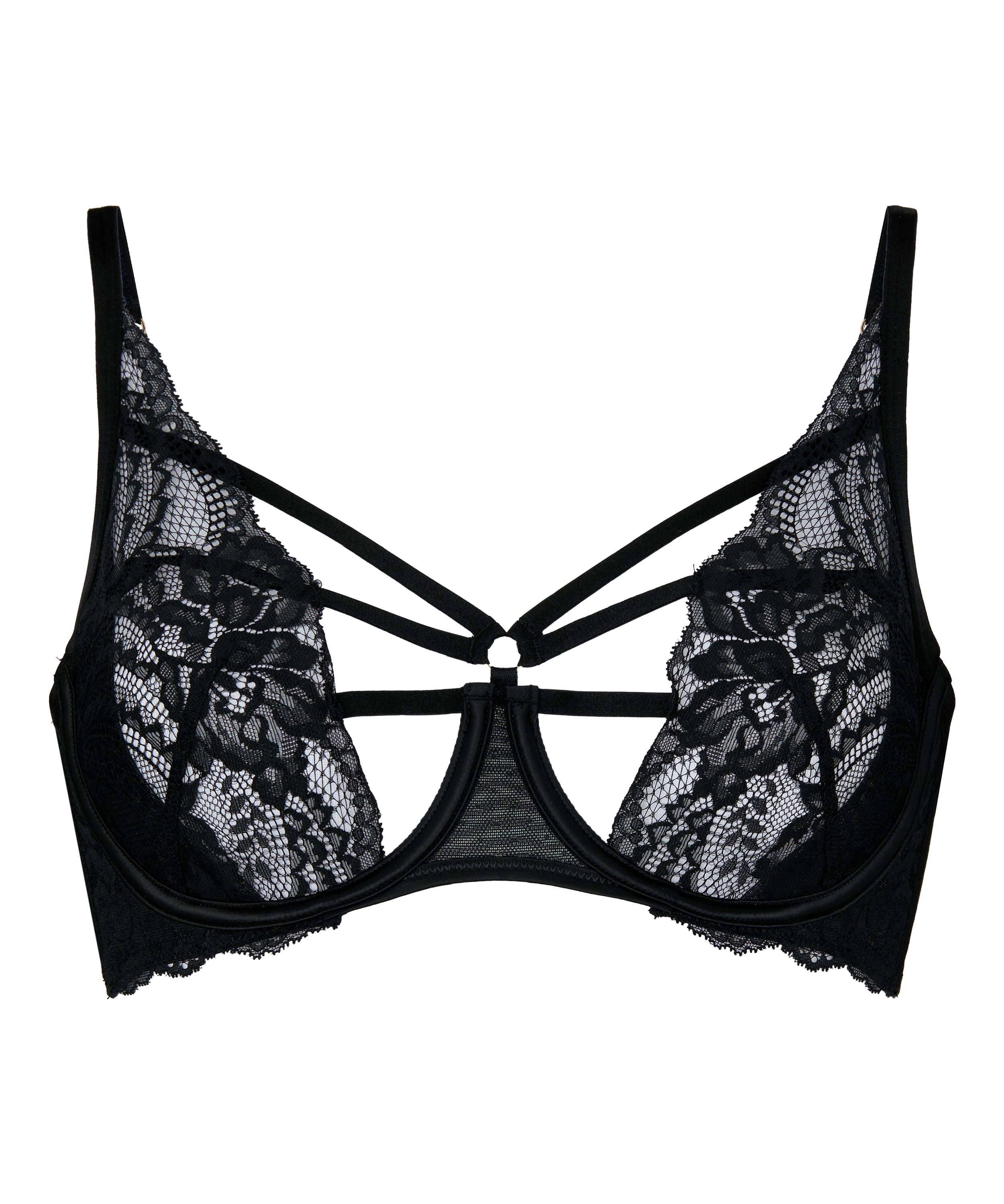 Non-Padded Underwired Bra Sosha, Black, main