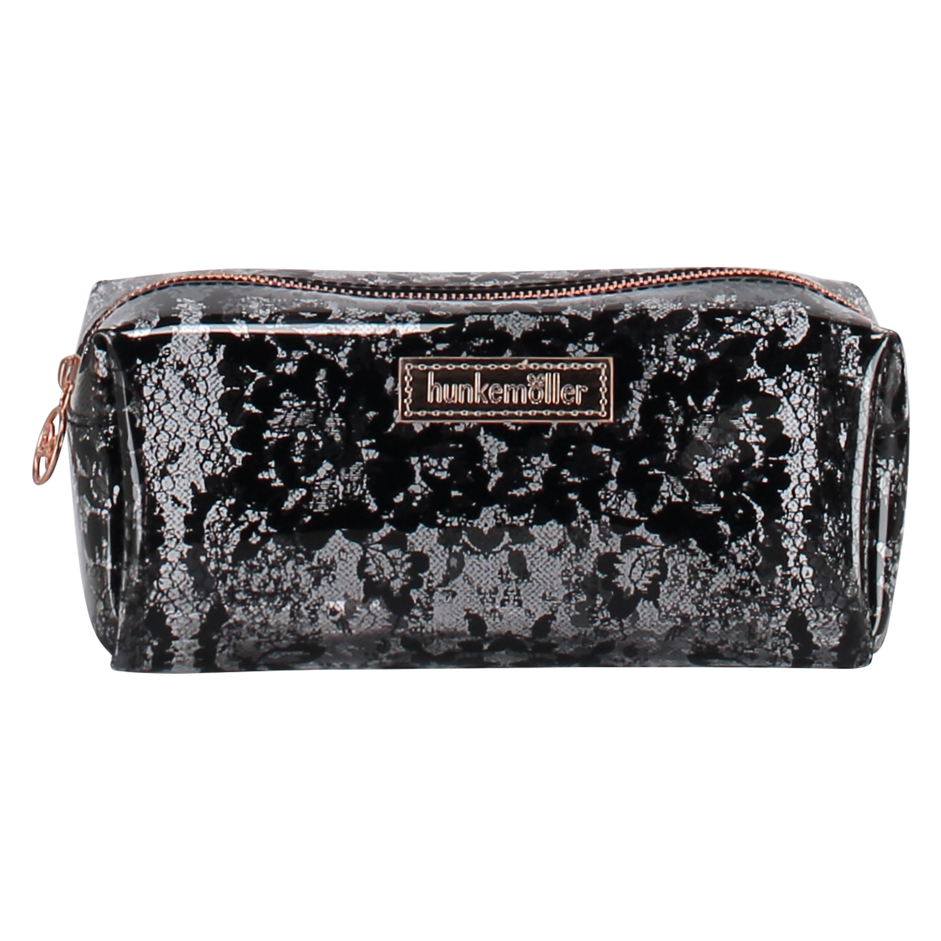 Stripe Plastic Make Up Bag, Pink