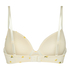 Plunge Padded Underwired Bra, White