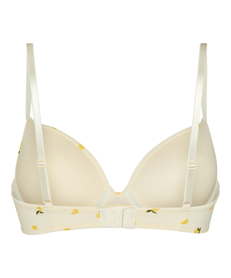 Plunge Padded Underwired Bra, White