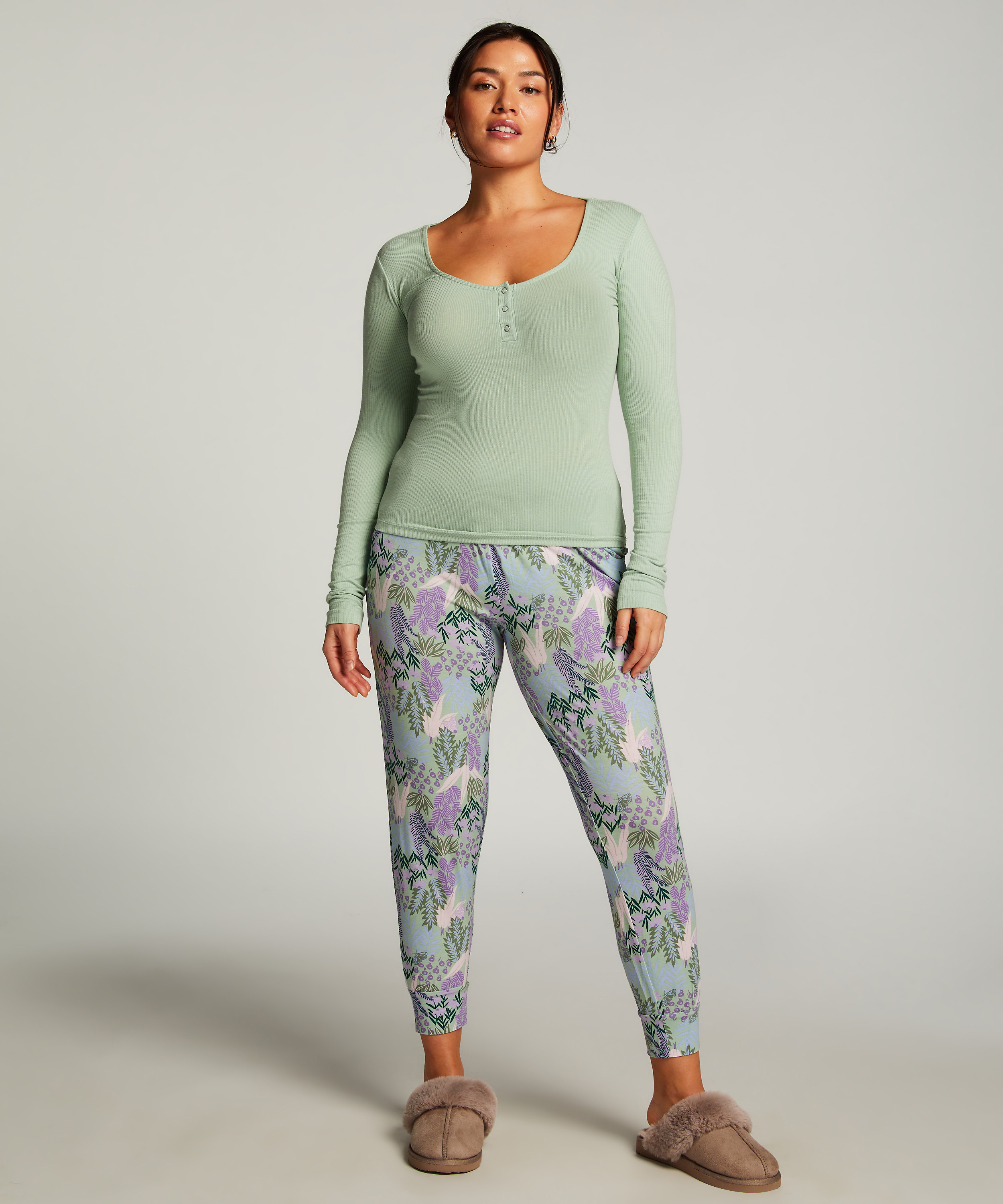 Petite Pyjama Bottoms, Green, main