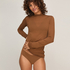 super soft Turtleneck shirt with Cashmere, Brown