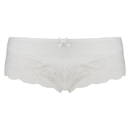 Lacey Microfibre Brazilian, White