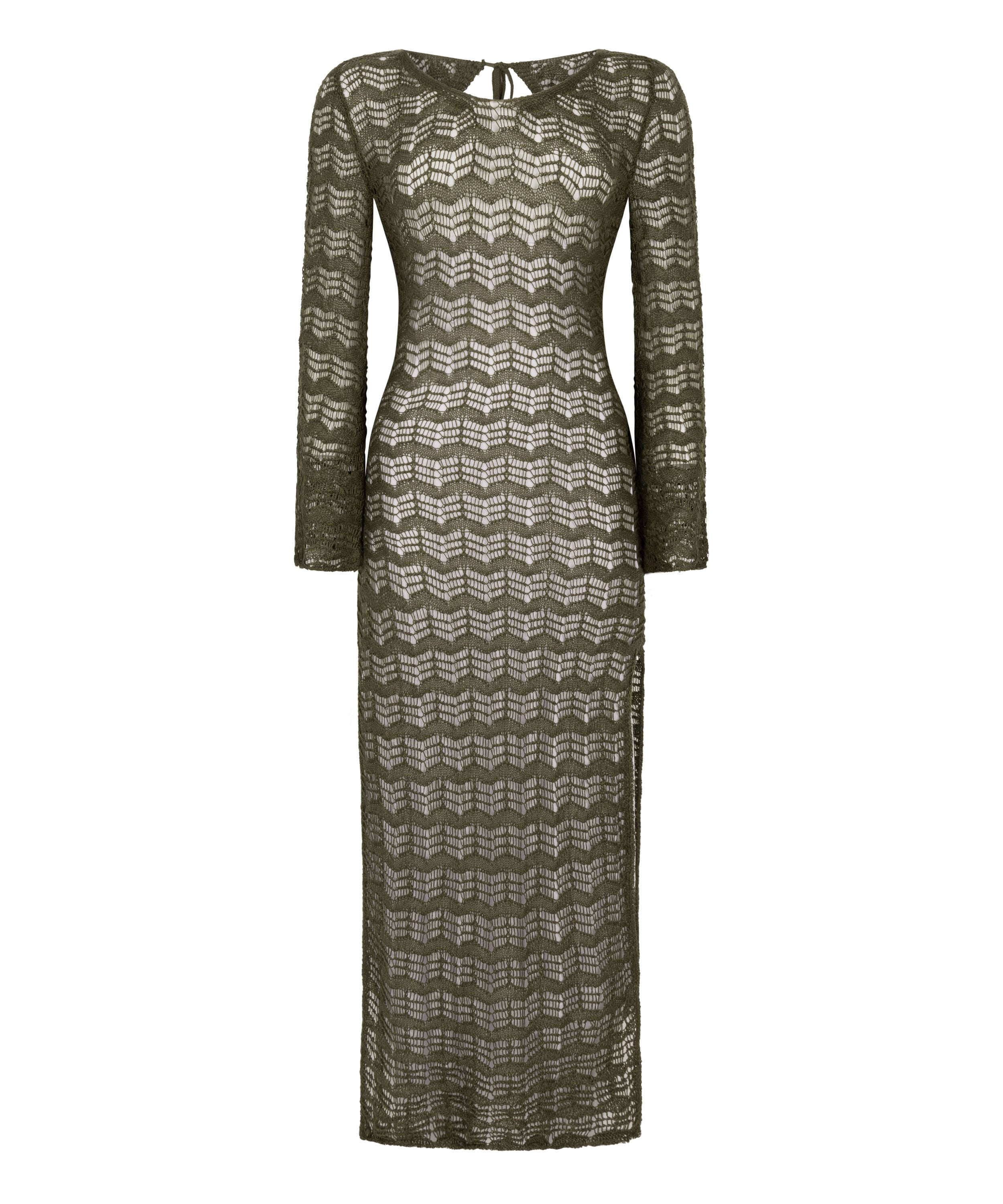 Crochet Maxi Dress, Green