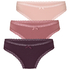 Multipack Cotton Thong, Purple