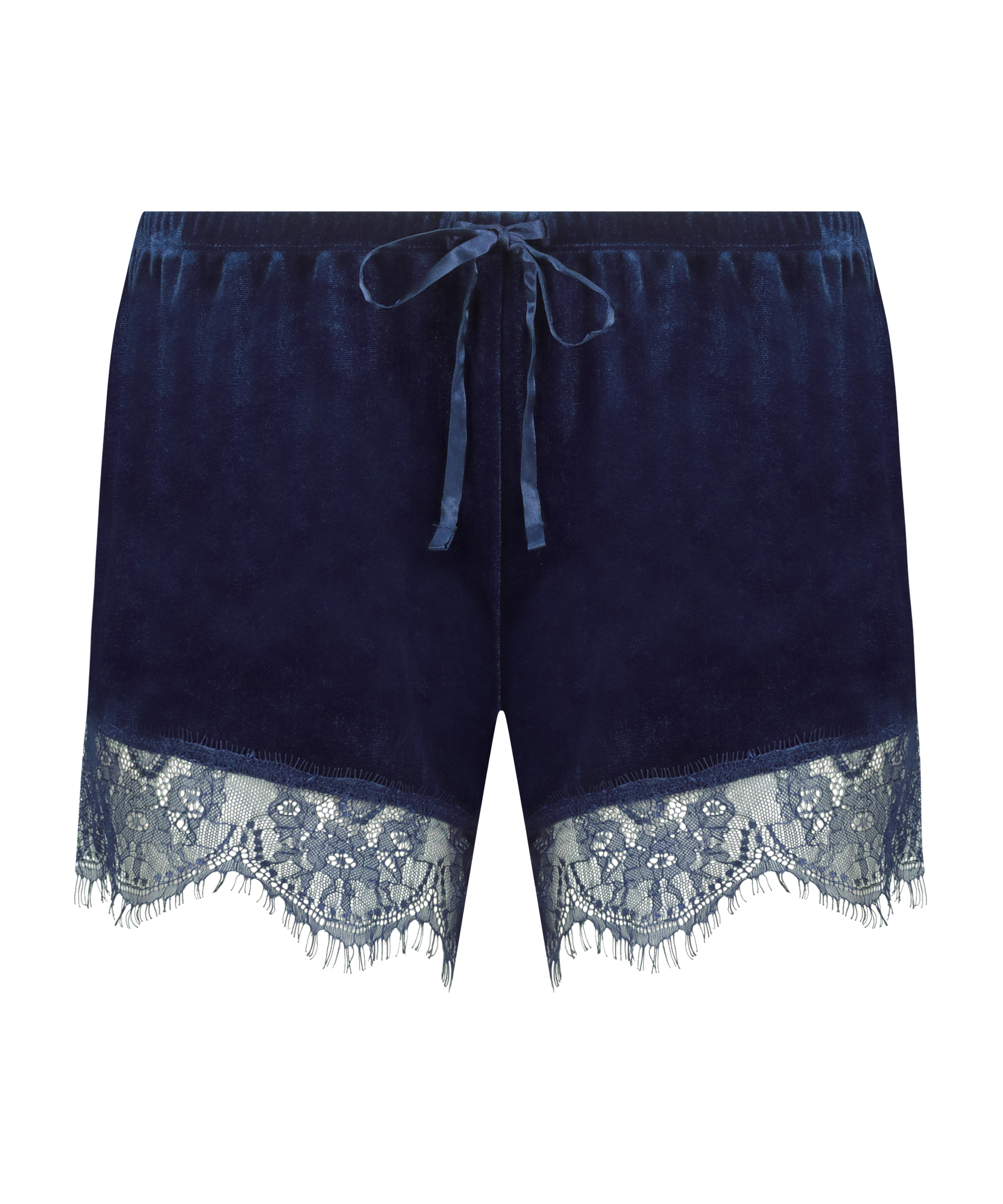 Shiny Velours Lace Short, Blue, main