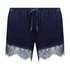 Shiny Velours Lace Short, Blue