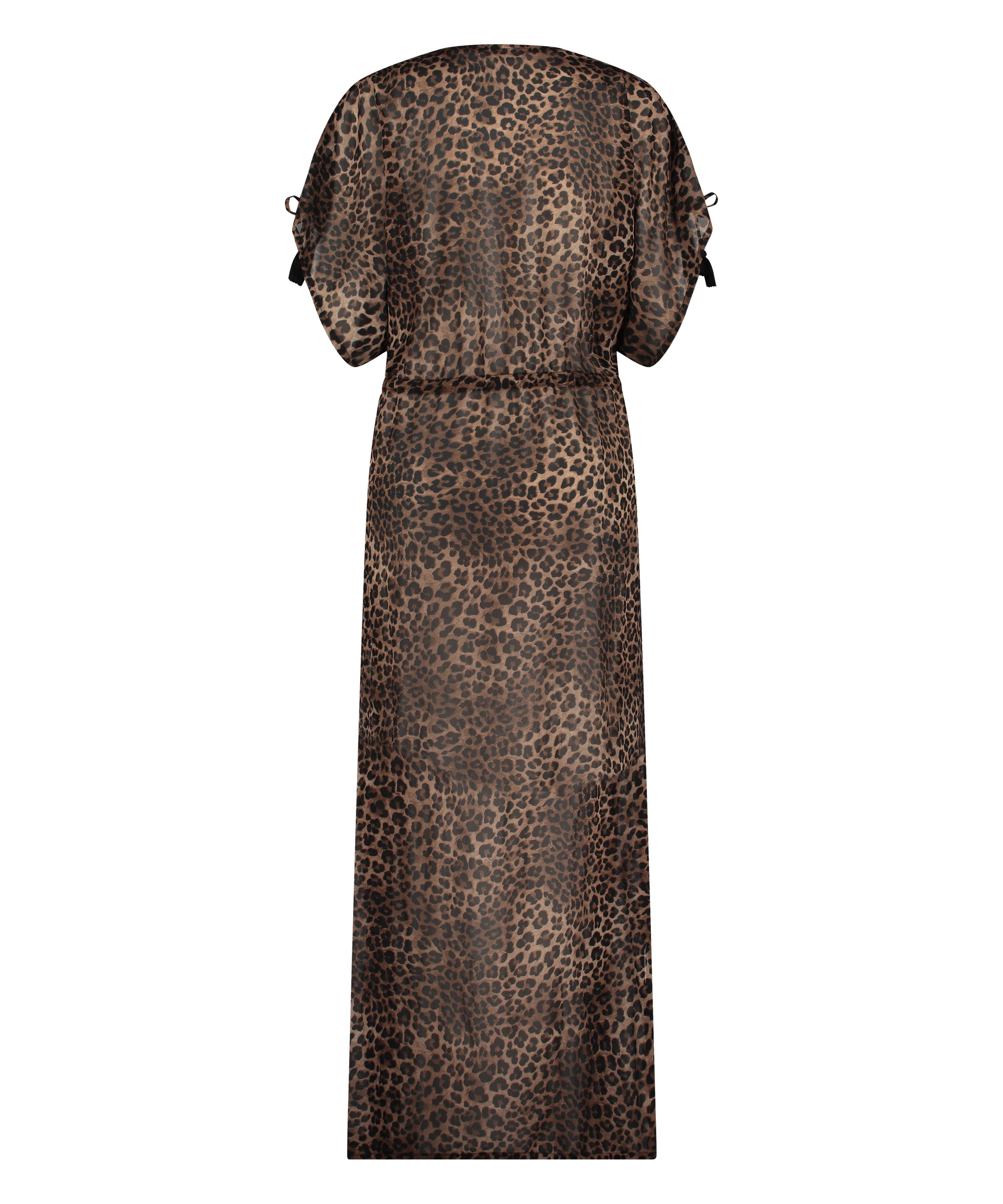 Sheer Kimono, Brown, main