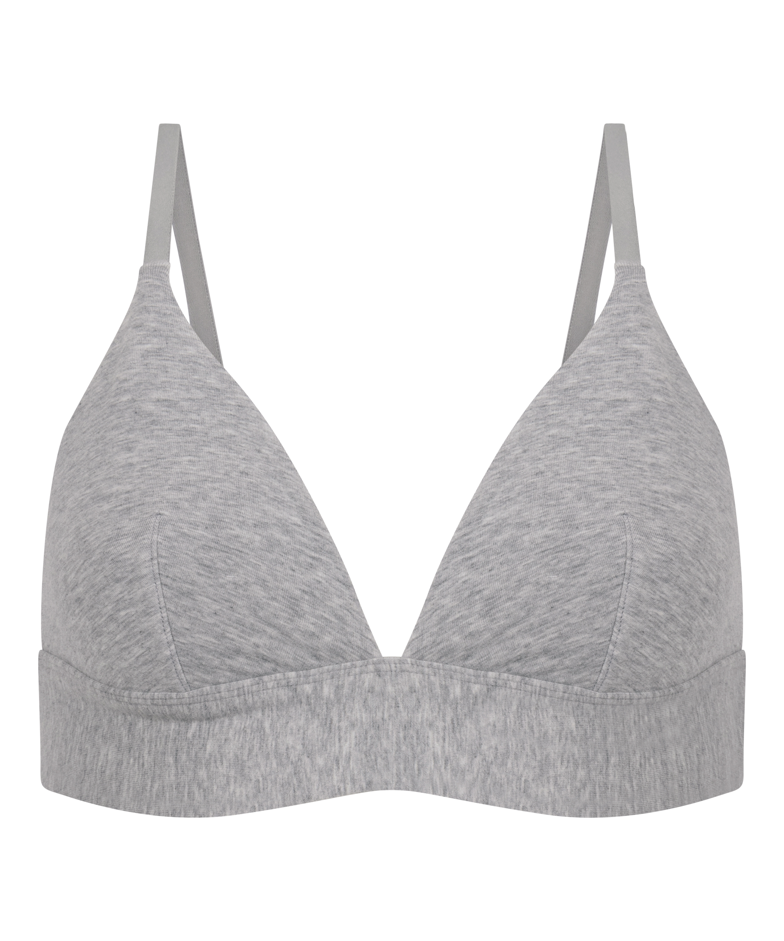 Cotton Bralette, Gray, main
