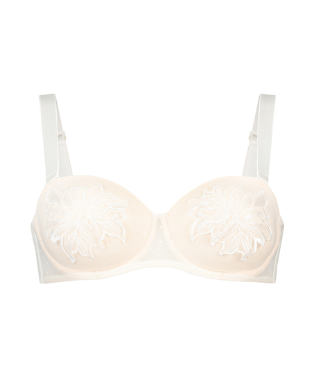 Amelia padded strapless underwired bra, White