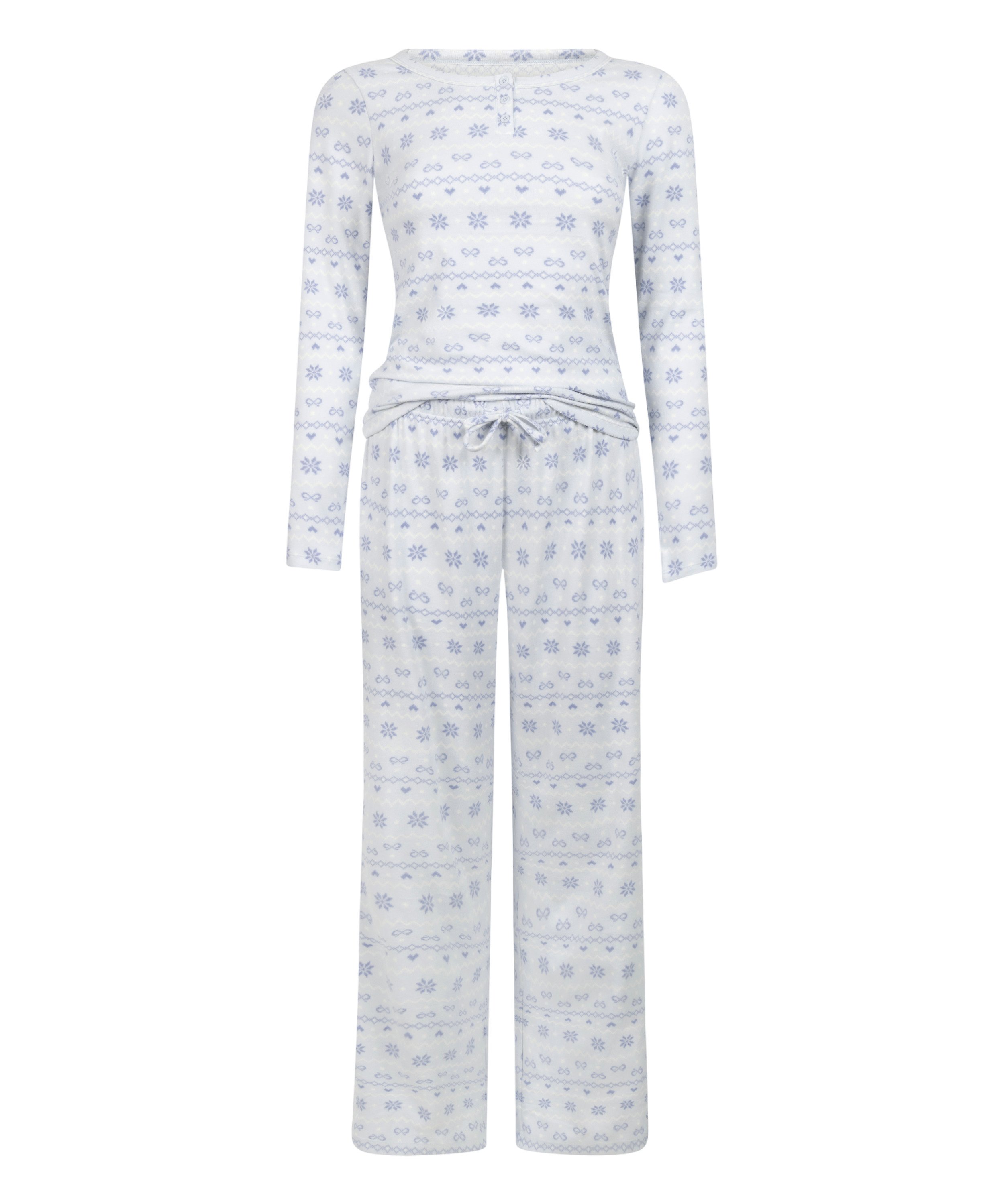 Pyjamaset Jersey Fairisle, Blue, main