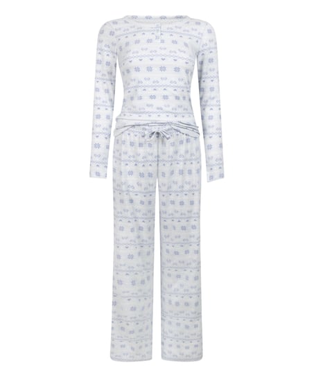 Pyjamaset Jersey Fairisle, Blue