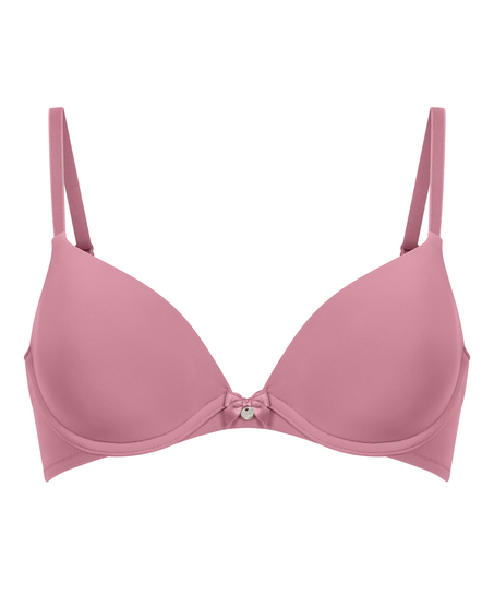 Plunge Padded Underwired Bra, Pink