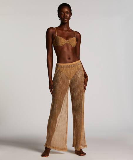 Goldie Shimmer Beach Pants, Yellow