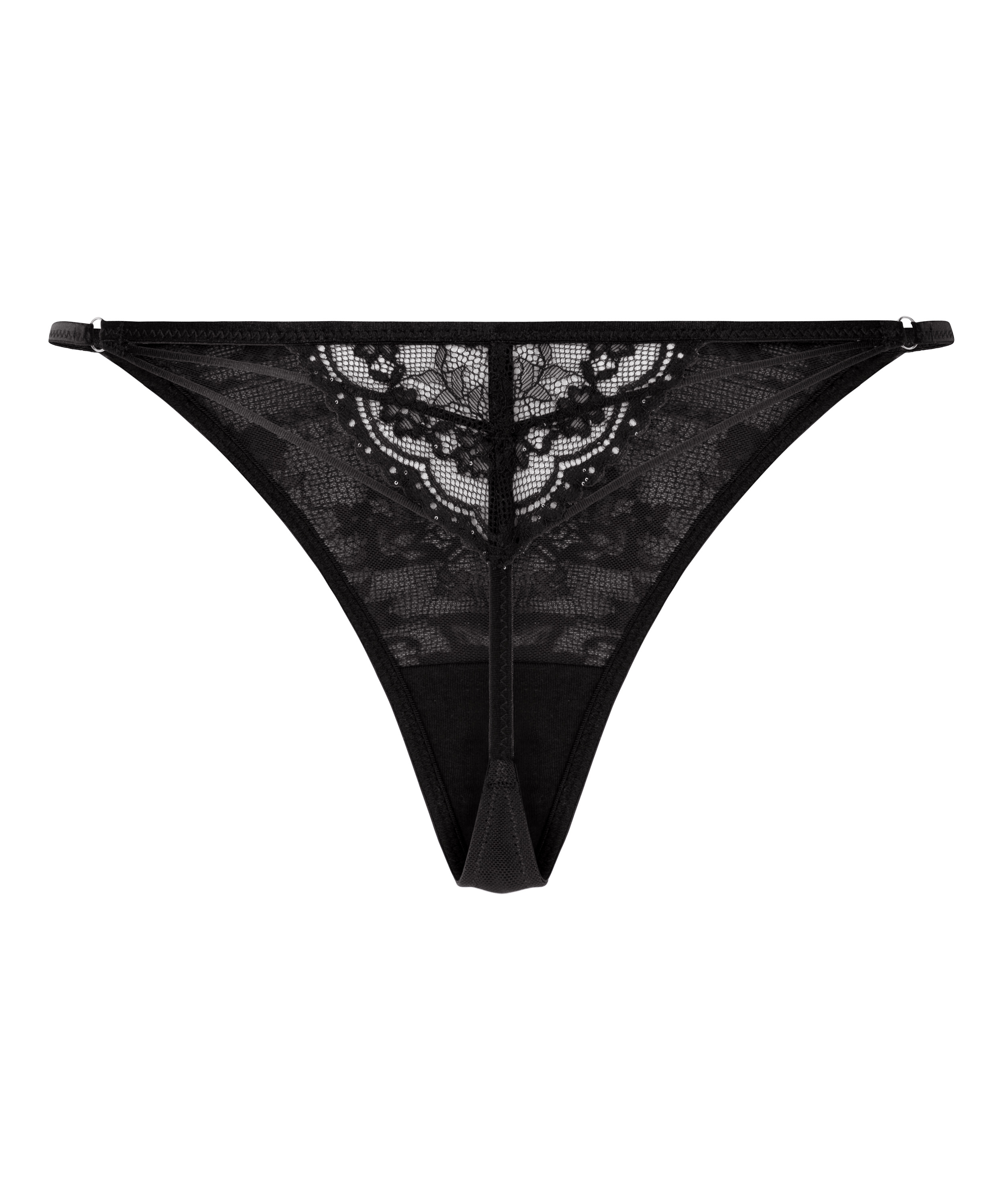 Sabrina Highleg Thong, Black, main