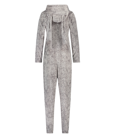 Flannel Fleece Onesie, Gray