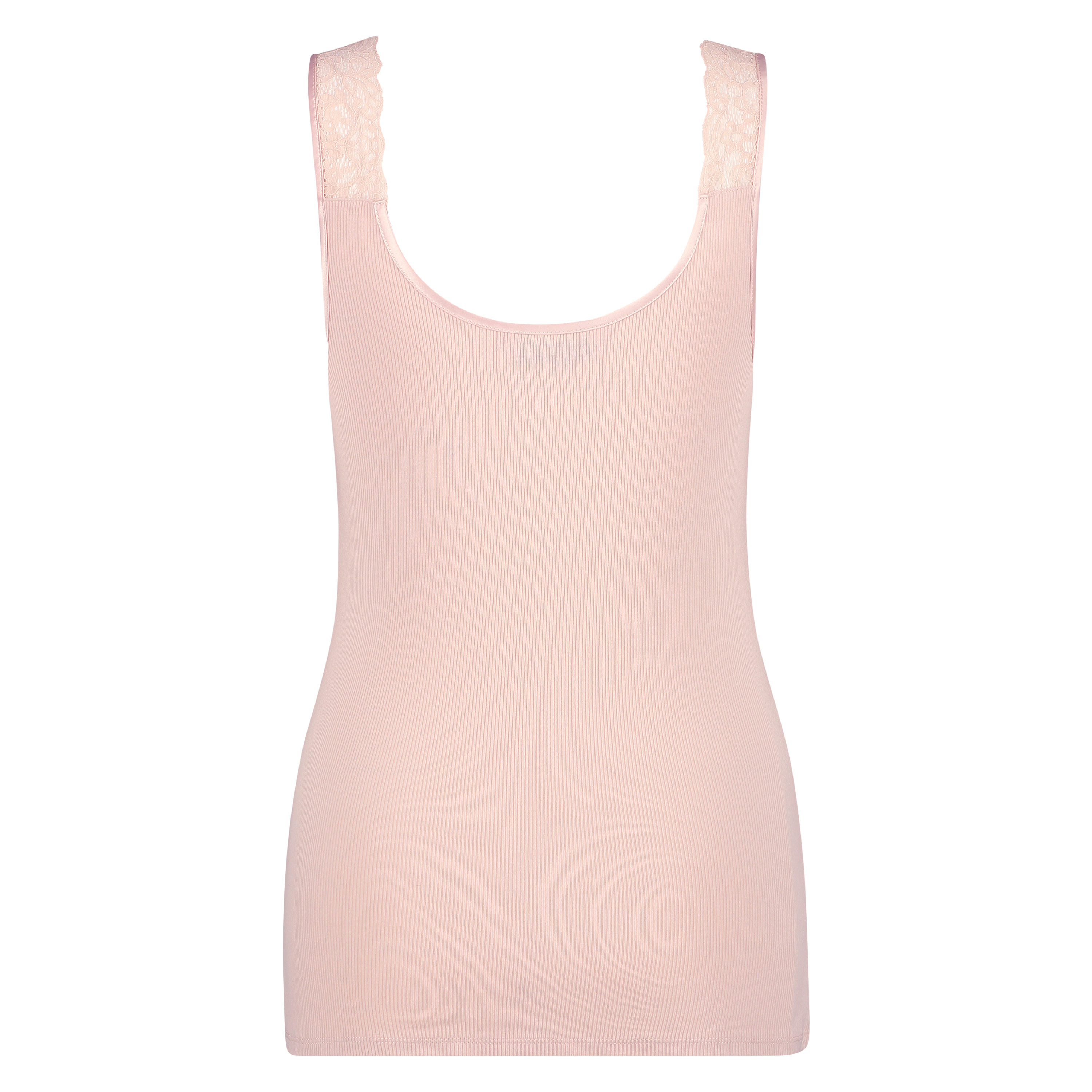 Ribbed Lace Singlet, Pink, main