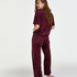 Velours Pyjama Bottoms, Red