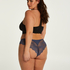 Heira High Leg Brazilian Curvy, Blue