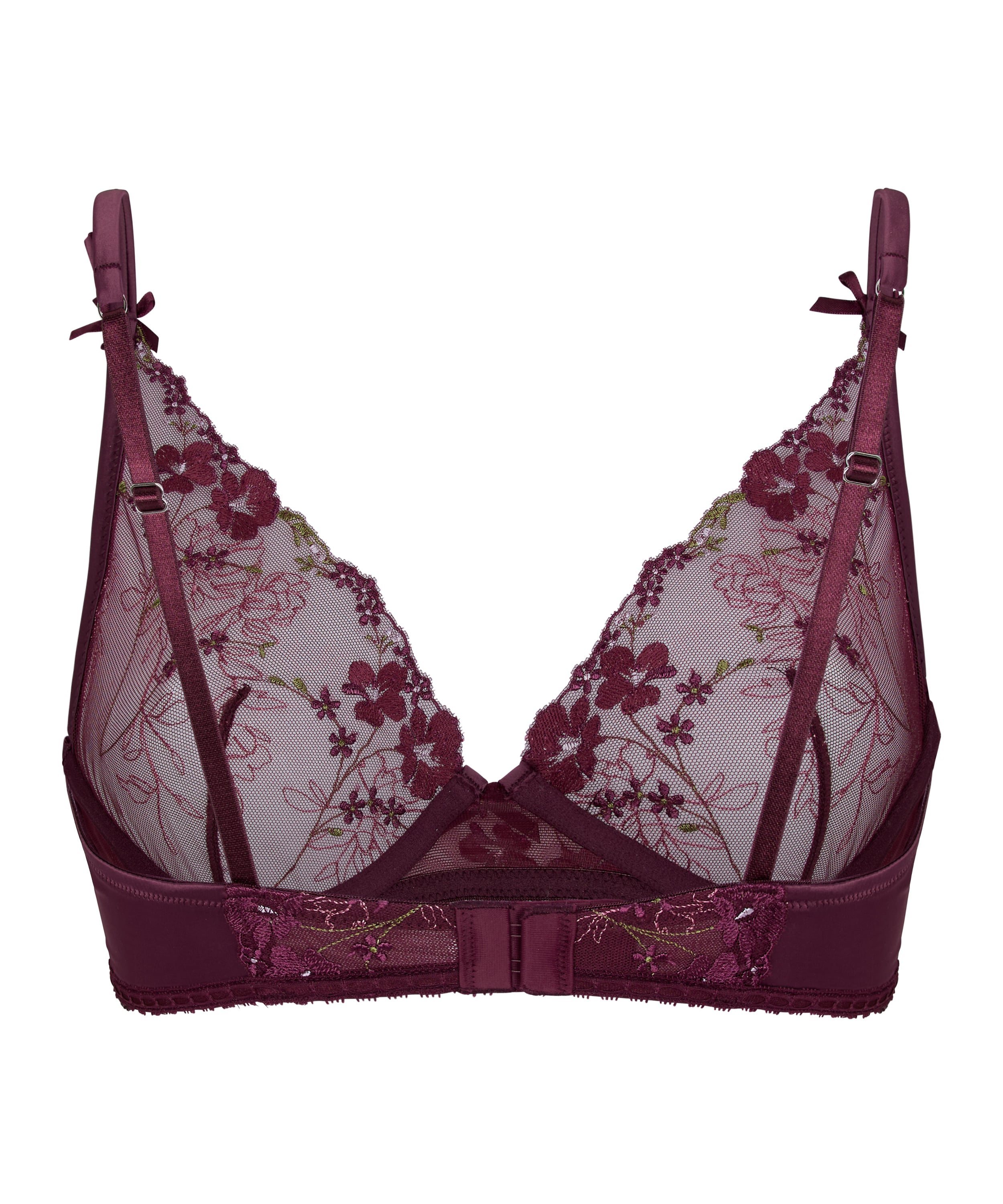 Non-Padded Underwired Longline Bra Peonie, Purple, main