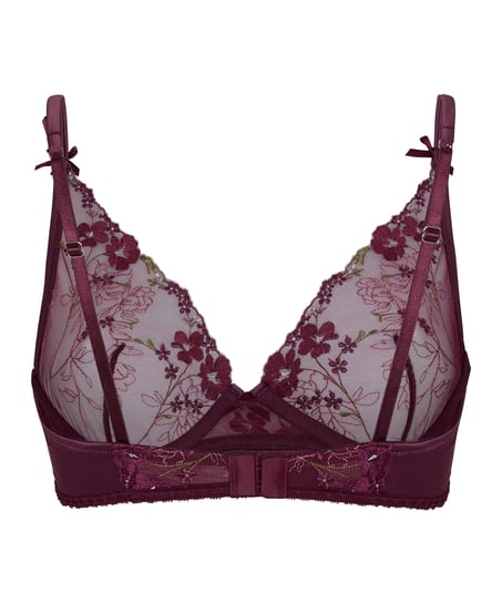 Non-Padded Underwired Longline Bra Peonie, Purple