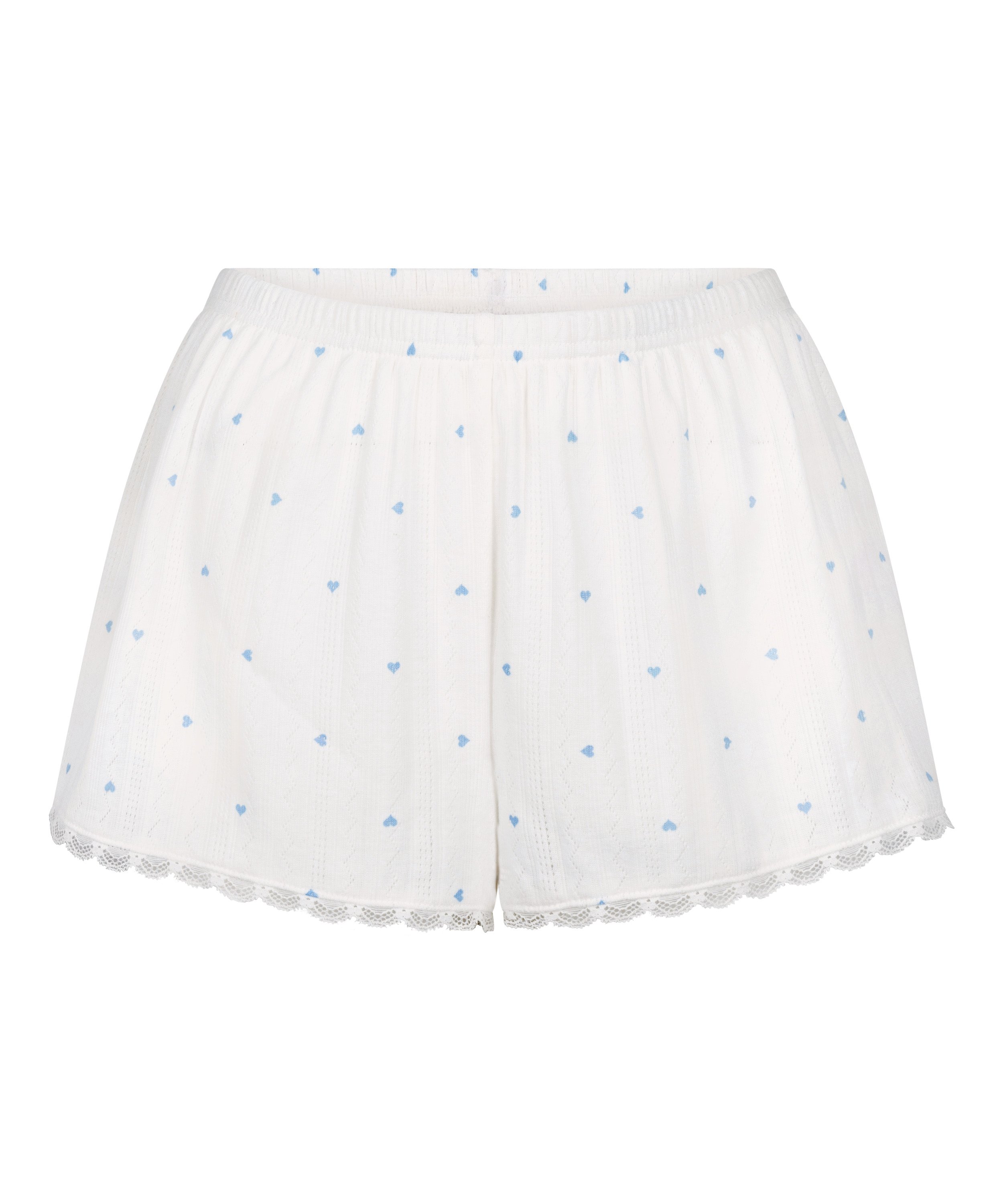 Pointelle Pyjama Shorts, Blue, main