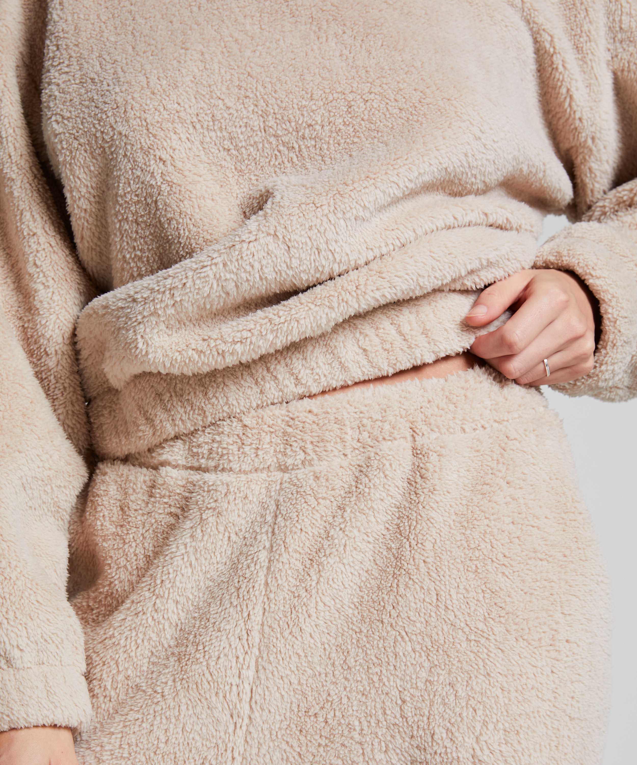 Snuggle Fleece Joggers, Beige, main