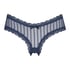 V-shaped Brazilian knickers mesh, Blue